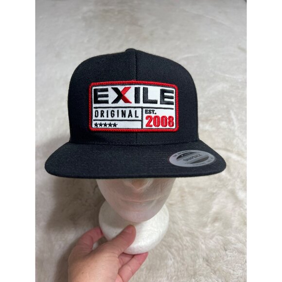 Exile Original Snapback Hat Adjustable Black - Picture 2 of 6